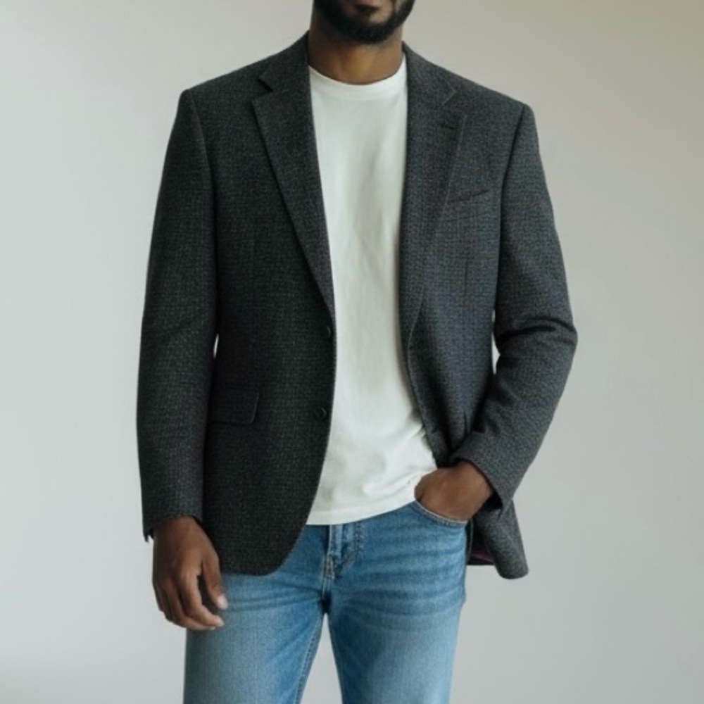Vintage Harris Tweed Barleycorn Blazer | Size 40 Reg